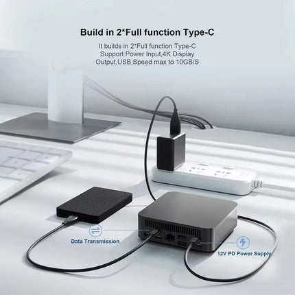 Portable Mini PC Windows 11 Pro intel Core i3 6100U 16GB RAM 1TB 2TB SSD PC Computer Dual WIFI 6 BT5.2 4K HD Mini Pc Desktop