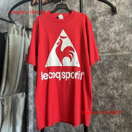 Lecoq sportif Vintage Men T Shirt vintage Washed Casual graphic streetwear Soft Breathable homme Unisex fashion