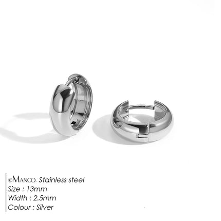 EManco Stainless Steel Ear Hoop Earrings Women Earrings Men Punk Hiphop Gift Fashion Jewelry Piercing Accessories