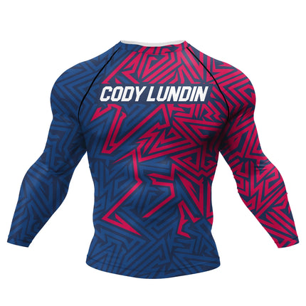 Cody Fluorescent  Unicorn Cool Jiu Jitsu BJJ Rash Guard Sublimation Long Sleeve Fitness Gym Sportswear High Elastic Tops