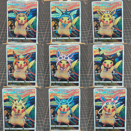 Diy Self-control Ptcg Pokemon 30th Charizard Eevee Gyarados Vincent Van Gogh Pikachu Fan Art Trading Anime Collection Cards Toy