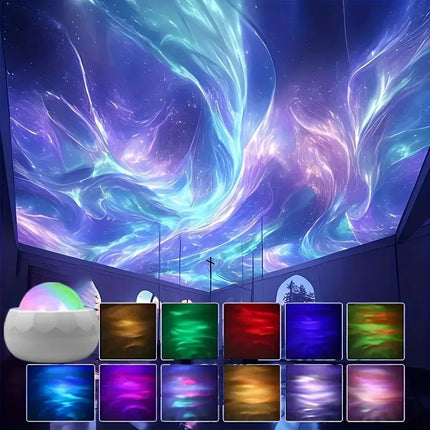LED Atmosphere Night Light Northern Lights Starry Sky Projector Lamp Party Decoration Gifts Living Room Romantic Light Shadow