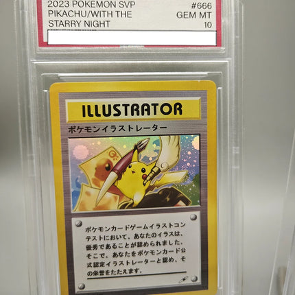 Pocket Monsters DIY 1998 P.M.JAPANESE PROMO ILLUSTRATOR PIKACHU Collection Card 10Points Rating Card Anime Game Card Gift Toy