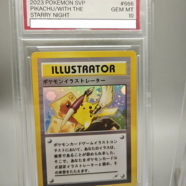 Pocket Monsters DIY 1998 P.M.JAPANISCHE PROMO ILLUSTRIERTER PIKACHU Sammelkarte 10 Punkte Bewertungskarte Anime Spielkarte Geschenk Spielzeug