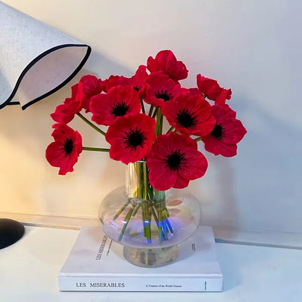 Red Poppy Flowers - artificial flowers for bouquets (photo 4 of 7)