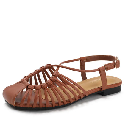 Women Flat Sandals Summer Narrow Band Roman Shoes Casual Plus Size Brand Designer Banquet Beach Gladiator Sandalias Zapato
