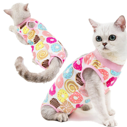 Soft Breathable After Surgery Wear for Wounds Kittens Clothing Cat Vest Cat Clothes Pet Supplies Recovery Suits