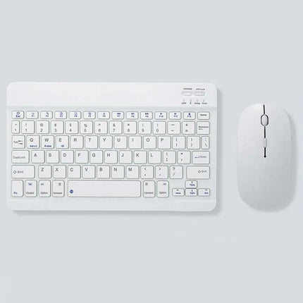 With Bluetooth Keyboard Mouse For Tablet Pc 78Key 10inch Rechargeable Wireless Keyboard 1200dpi Mice Set Combo For - product