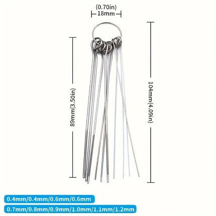 10 Stainless Steel Needle Shower Head Cleaning Brush Set, Suitable For Multi Size Shower Heads,bathroom Accessory - product i