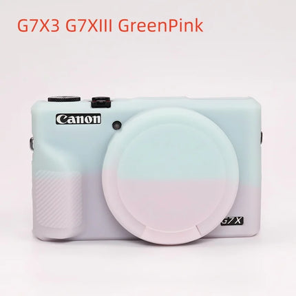 Camera Soft Silicone Skin Cover For Canon G7XII G7X2 G7X Mark 2 G7X3 Body Rubber Case Bag For G7 X Mark III With Lens Protector