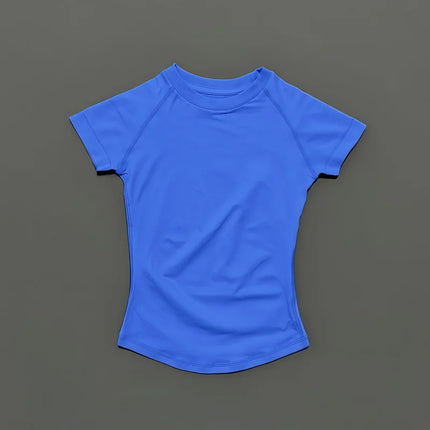 HISTELLO Impact Short Sleeve Yoga Tops Seamless Women Slim Fit High Stretch Gym Fitness Running Workout Sports T Shirt