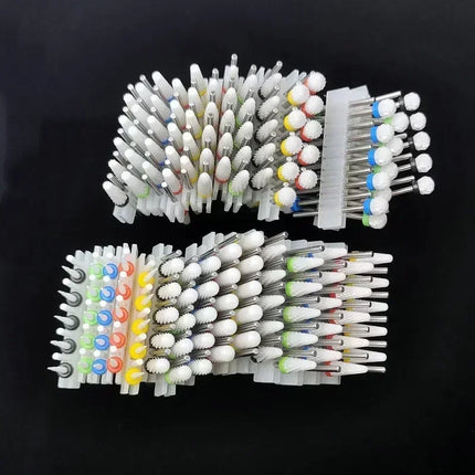 10 Ceramic Drill Bits, Milling Cutters, Rotating Nail Polish Grinding Machine Accessories, Overflow Removal Tool Accessories