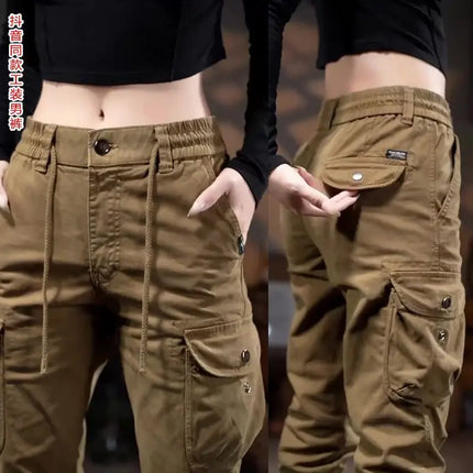 New Spring Autumn Men's Casual Pants Retro Loose Cuffed Trouser Male Fashion Brand Harem Pants Outdoor Cargo Tactics Long Pants