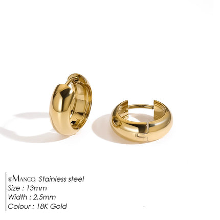 EManco Stainless Steel Ear Hoop Earrings Women Earrings Men Punk Hiphop Gift Fashion Jewelry Piercing Accessories