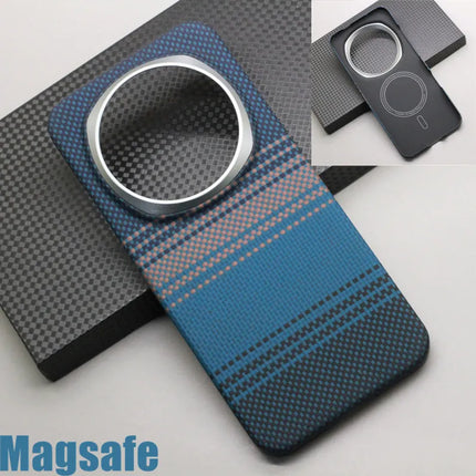 Magnetic Kevlar Carbon Fiber Phone Case for Honor Magic 8 / 8 Pro Luxury Business Aramid Fiber Magnetic Cover