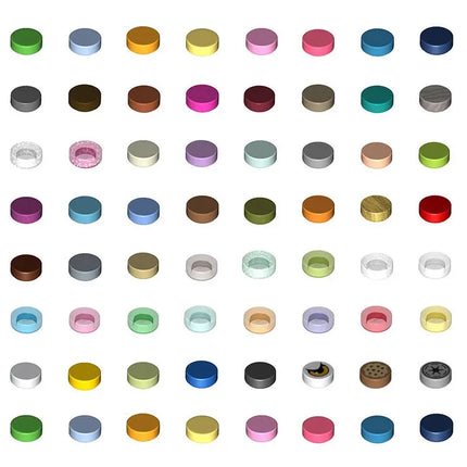 1000pcs/lot Tile 1x1 Round 98138 Special Brick MOC Building Block Small Particle Bricks Parts Compatible with 98138 LOGO Toys