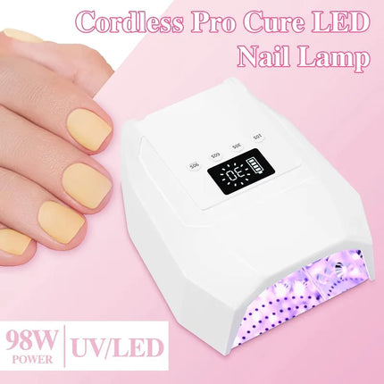 L Rechargeable Fast Cure UV LED Nail Lamp Manicure Dryer for Salons Use