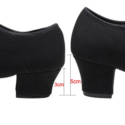 Women Latin Dance Shoes Suede Salsa Tango Ballroom Jazz Practice High Heels Comfortable Non Slip Performance Dance Sneakers