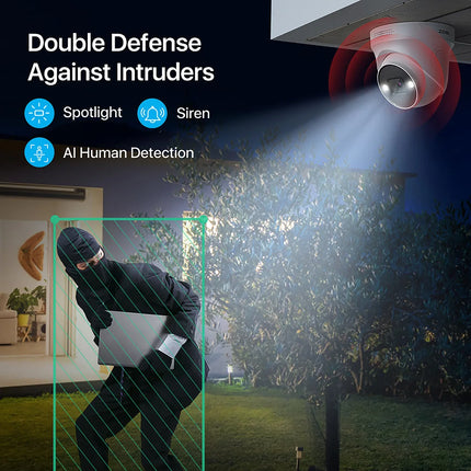 ZOSI 4K PoE Security Cameras with Ethernet Cables 8MP Weatherproof Outdoor Add-on Bullet/Dome Camera Only Work with ZOSI PoE NVR