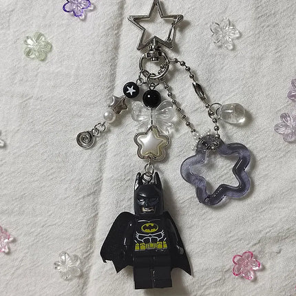 Handmade Cartoon 3D Fairy Bat Keychain y2k bow keychain
