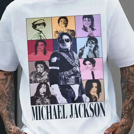 2026 Michael Jackson Graphic Tshirt Mens Womens Cotton Tees Ummer Casual Short Sleeve Round Neck Clothing Loose Tops Trend