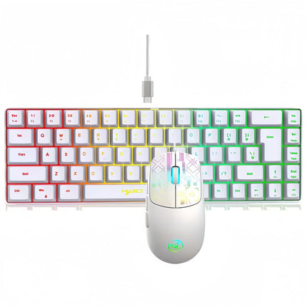 RGB Backlit Wired Gaming Keyboard Mouse Combo (68-Key) - product image from BSM MART
