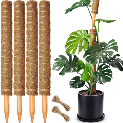 Moss Pole 38/43/53CM Monstera Plant Support Stackable Moss Poles for Plants Coir Totem Pole Tall Moss Pole for Climbing Plants