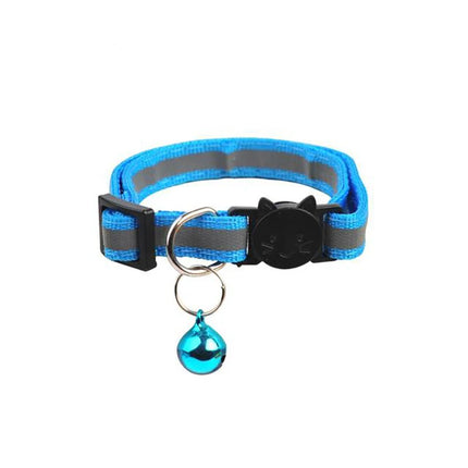 Reflective Breakaway Cat Collar Neck Ring Necklace Bell Pet Supplies Safety Elastic Adjustable Reflective Collar Pet Products