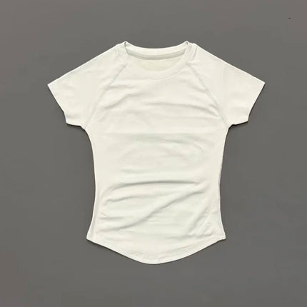 HISTELLO Impact Short Sleeve Yoga Tops Seamless Women Slim Fit High Stretch Gym Fitness Running Workout Sports T Shirt