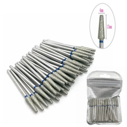 50pcs Diamond Nail Drill Cuticle Clean Bit Set Manicure Electric Cutter Bits Accessories Dead Skin Remove Tool