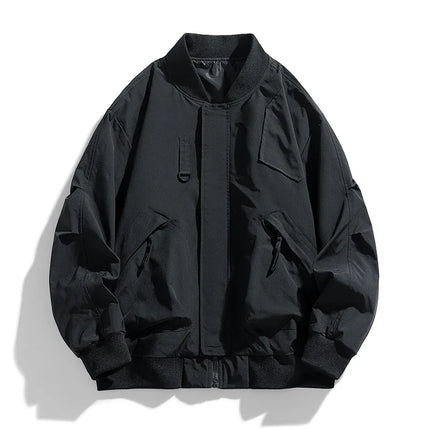 Spring Autumn Casual Jacket Men's Loose Fashion Coat Bomber Jacket Men Workwear Cargo Jackets High Street Outwear Plus Size 8XL