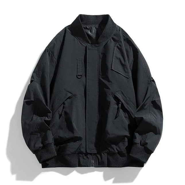 Frühling Herbst Freizeitjacke Herren Locker Mode Mantel Bomberjacke Herren Arbeitskleidung Cargo Jacken High Street Oberbekleidung Übergröße 8XL