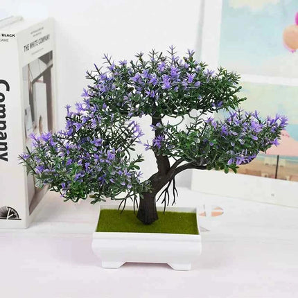 Artificial Plants Bonsai Small Tree Pot Fake Plant Flowers