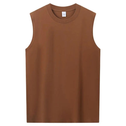 220g Customize Your custom Adult Sleeveless Cotton Men Vest Tshirt Tops Fashion Summer Trend DIY Tee Man Streetwear Men Clothing