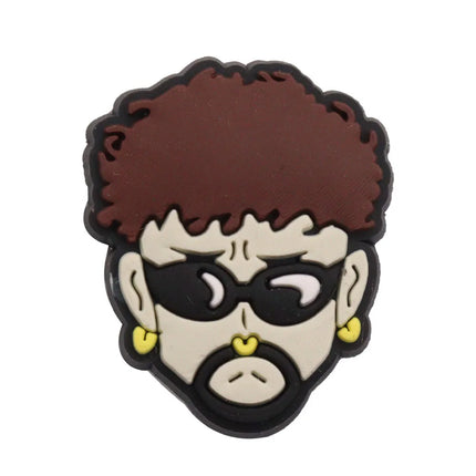 Single Sale 1pcs PVC Social Woker Epic Man Don't Be An Idiot Assistant Friends False Office Shoe Charms Accessories Decorations 