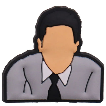 Single Sale 1pcs PVC Social Woker Epic Man Don't Be An Idiot Assistant Friends False Office Shoe Charms Accessories Decorations 