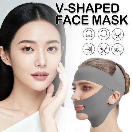 Face Sculpting Sleep Mask Breathable Elastic Lifting Tightening Mask Skin Care Slimming Strap Chin Up Mask Woman
