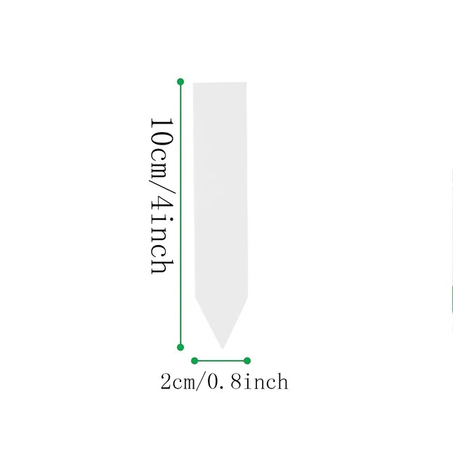 1‌00pcs/4 Inch Plastic Plant Labels with Permanent Pen - Outdoor Garden Seedling Markers - product image 2