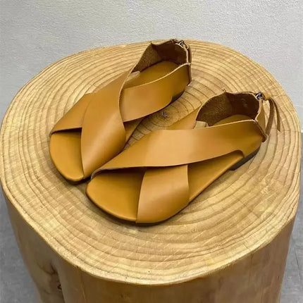 Summer New Women Sandal Fashion Open Toe Female Simple Gladiator Shoe Flats Heel Casual Beach Roman Ladies Shoes Sandalias Mujer