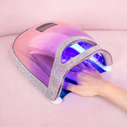 Zz Plating Fade Color 48W Intelligent Induction Nail Lamp Rechargeable Quick Drying Gel Dryer Nail Polish Set Wireless Nail Lamp