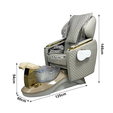 Customizable logo Body Massage Manicure European Electric Nail Salon Foot Spa Pedicure Chair Modern Style for Beauty Shop
