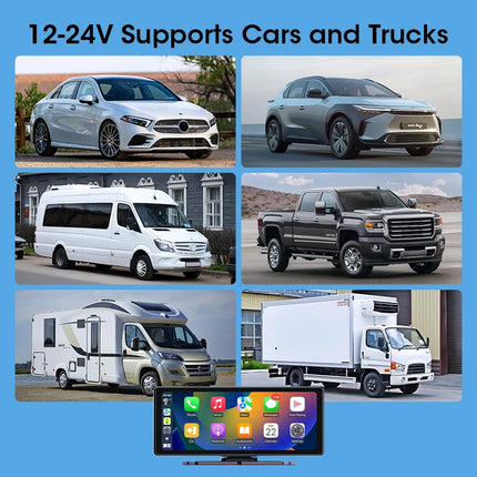 7/8.1 inch Suspended Type Wireless CarPlay Touch Screen Portable Car DVR Android Auto Dashcam GPS Navigation Rearview Camera FM