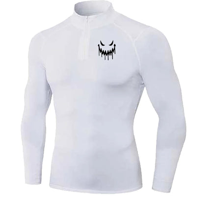 Men's Quick Dry Breathable Quarter Zip Polo Shirts Slim Fit Stretch Short Sleeve Stand Collar Workout Training Sport GYM