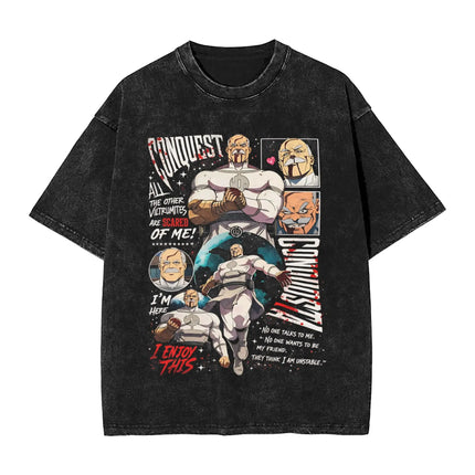 Conquest Invincible T Shirt Men's  Pure Cotton Awesome T-Shirts O Neck  Tee Shirt Short Sleeve Clothes Gift