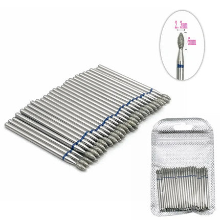 50pcs Diamond Nail Drill Cuticle Clean Bit Set Manicure Electric Cutter Bits Accessories Dead Skin Remove Tool