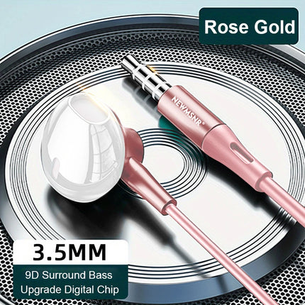 USB-C&3.5mm Headphones HiFi Bass Stereo Volume Control Headset In HD Mic Wired Earbuds For IPhone15-17/Samsung - product imag