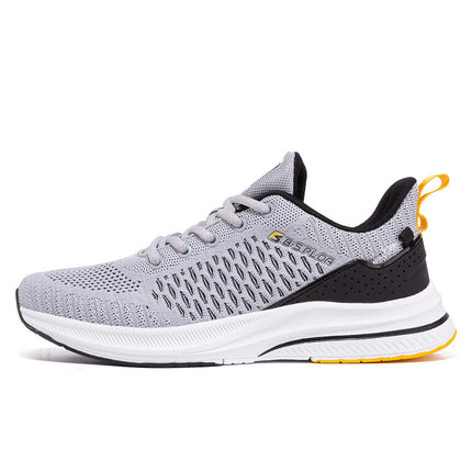 Baasploa New Men Knit Casual Walking Shoes Breathable Trendy Sneakers Original Light Shock Absorption Male Tennis Shoes