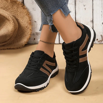 Women's Lace-up Sneakers Autumn Casual Comfortable Flat Shoes 2026 Fashionable Breathable Outdoor Womens Walking Shoes Plus Size