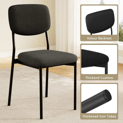 5-Piece Round Dining Table Set or 4, 47" ern Kitchen Table and 4 Upholstered Chairs, Round Dining Room Table Set with Wood Base,