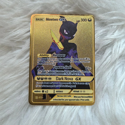 999999 Points HP Pokemon Metal Card Charizard Golden Metal Super Cards English Card Mewtwo Vmax Mega Anime Game Collection Gifts